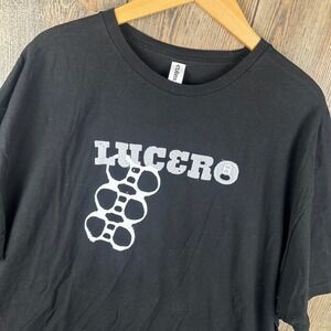 Lucero Band T-Shirt Mens 3XL Black Tultex 202 Graphic Tee Six Pack Rings
